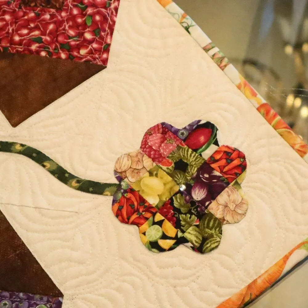 Reversible Table Runners, Place Mats set of 7 pieces Handmade Garden Americana